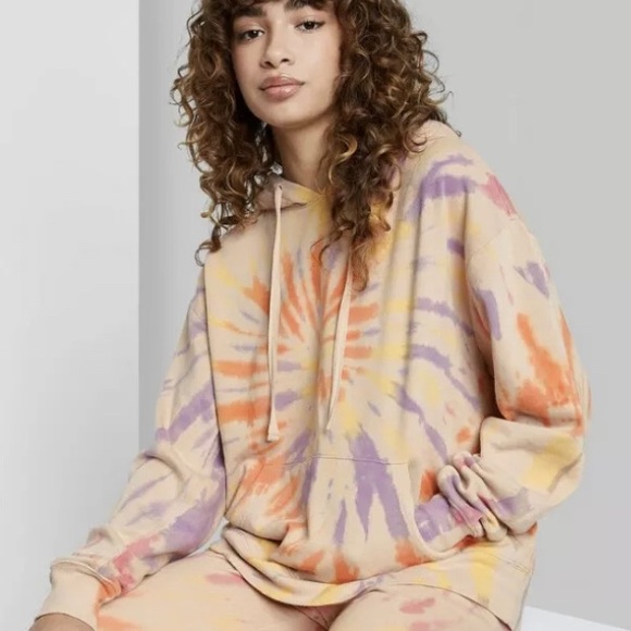 Wild Fable Pastel Tie Dye Hooded Sweatshirt - Women’s Size Medium